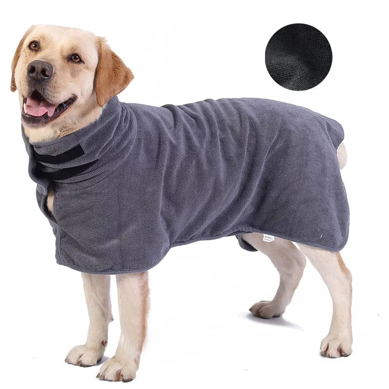 Pet Bathrobe – Fast Drying Microfiber Grooming Coat for Dogs | Absorbent, Soft, and Adjustable Towel for Small, Medium, and Large Dogs - Premium pet towel from Lizard Vigilante - Just $19.99! Shop now at Lizard Vigilante