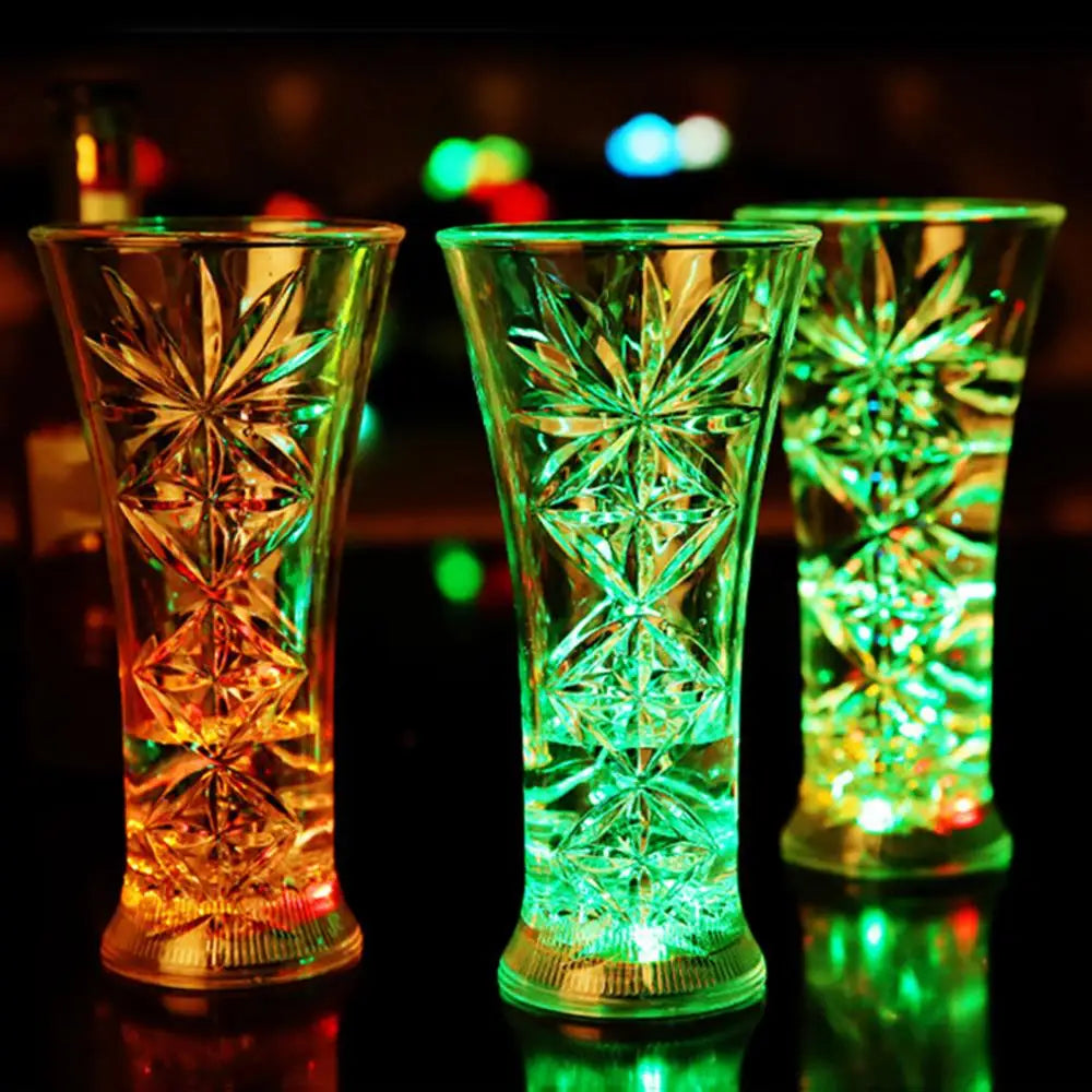 Snowflake LED Flashing Color Change Mug – Water Activated Light-Up Beer & Whisky Cup for Parties, Bars, and Gifts - Premium glass from Lizard Vigilante - Just $21.99! Shop now at Lizard Vigilante