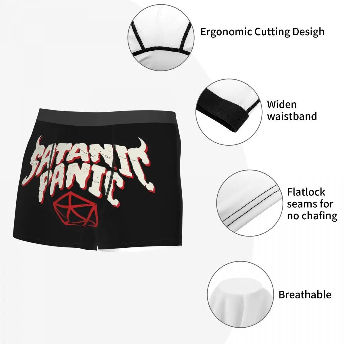 Satanic Panic Man's Boxer Briefs DnD Game Highly Breathable Underwear High Quality Print Shorts Birthday Gifts - Premium demon underwear from Lizard Vigilante - Just $23.49! Shop now at Lizard Vigilante