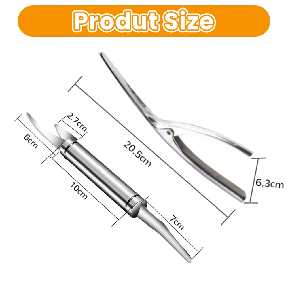 Stainless Steel Shrimp Peeler & Deveiner – 6-in-1 Multifunctional Seafood Peeling & Cutting Tool - Premium knives from dsers - Just $8.99! Shop now at Lizard Vigilante