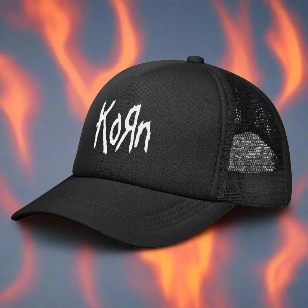 Korn Music Concert Trucker Hat – Unisex Adjustable Snapback Cap for Rock Fans - Premium hat from Lizard Vigilante - Just $23.88! Shop now at Lizard Vigilante