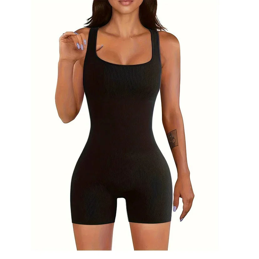 2024 Women's Sexy Sleeveless Sport Jumpsuit - Summer Yoga Romper Bodysuit - Premium jumpsuit from Lizard Vigilante - Just $25.99! Shop now at Lizard Vigilante