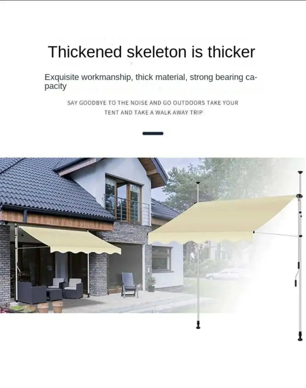 Awnings Rain and Snow Resistant UV Resistant Folding and Telescopic Canopy Tent Outdoor Garden Balcony Roof Courtyard Sunshade