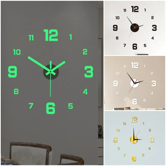 Glow-in-the-Dark Frameless Stereo Digital Wall Clock - A Futuristic Statement Piece for Living Rooms & Offices - Premium clock from dsers - Just $15.99! Shop now at Lizard Vigilante