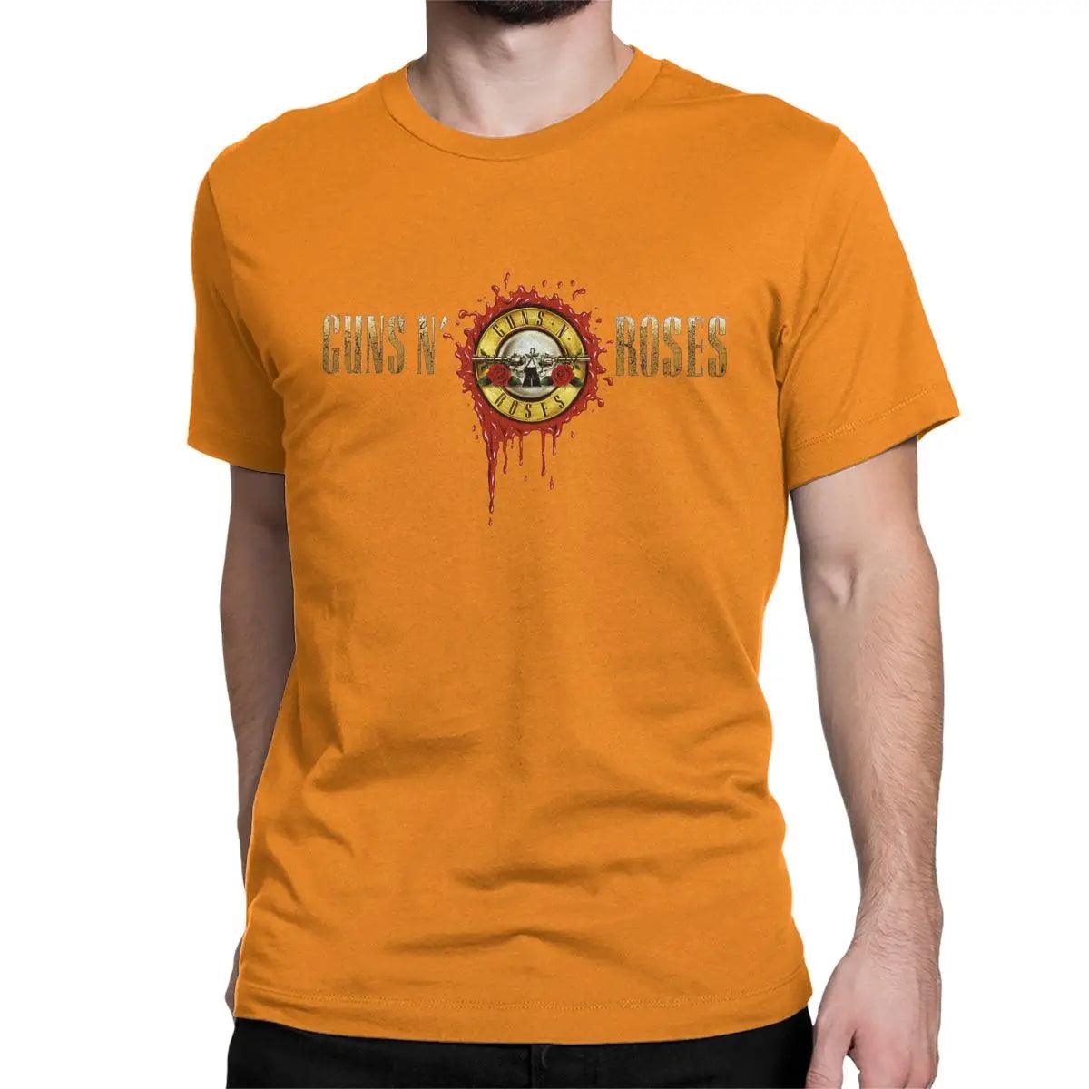 Guns N Rose Heavy Metal T-Shirt Men Women's Round Collar Pure Cotton T Shirts Steampunk Music Tee Shirt Classic Tops - Premium T-Shirt from Lizard Vigilante - Just $23.99! Shop now at Lizard Vigilante