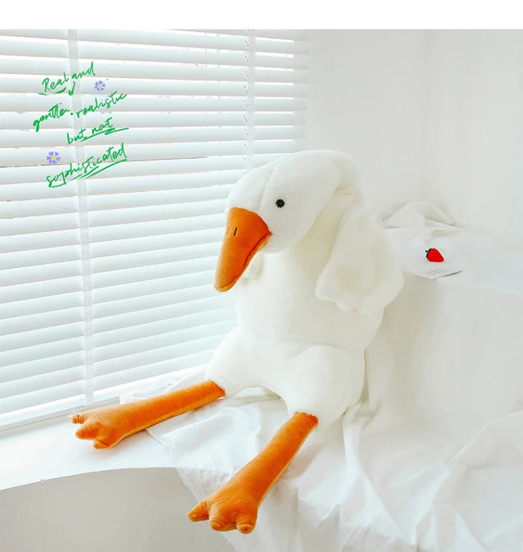 Giant White Goose Plush Toy – 90-190cm Soft Throw Pillow | Adorable Goose Doll for Bedtime and Birthdays - Premium toy from Lizard Vigilante - Just $17.99! Shop now at Lizard Vigilante