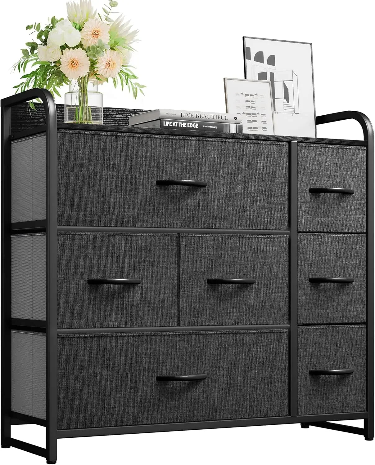 Drawer Fabric Storage Tower Organizer Unit Multicolor Bedroom Living Room Hallway Closets Steel Frame - Premium  from Lizard Vigilante - Just $89.99! Shop now at Lizard Vigilante