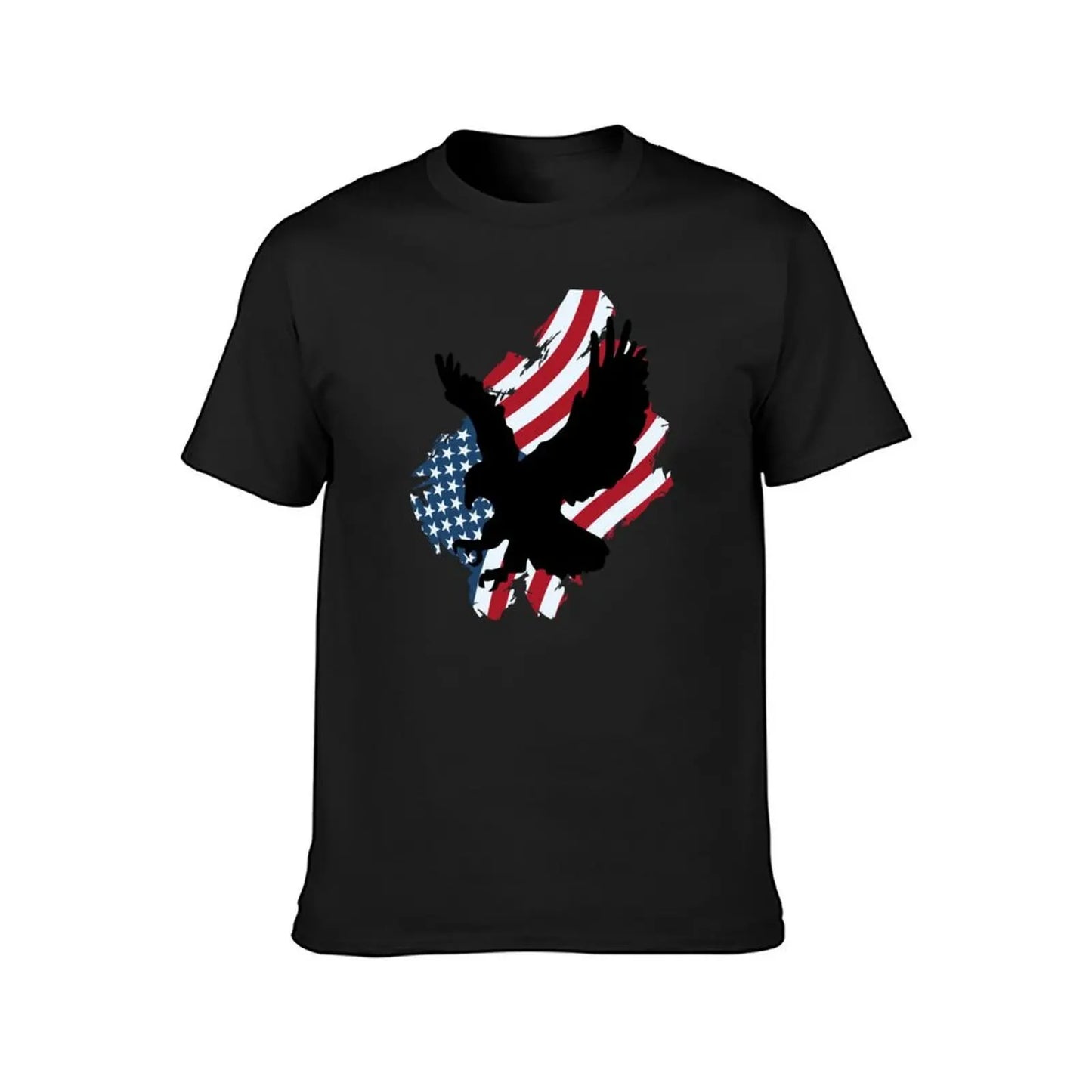 Eagle Distressed USA Flag T-Shirt Boys Animal Print Fashion Mens Clothing - Lizard Vigilante