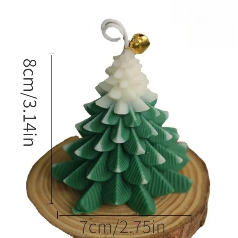 Handmade Christmas Tree Candles for Christmas Party Home Decoration and Holiday Gift Ornaments Fragrance Souvenirs