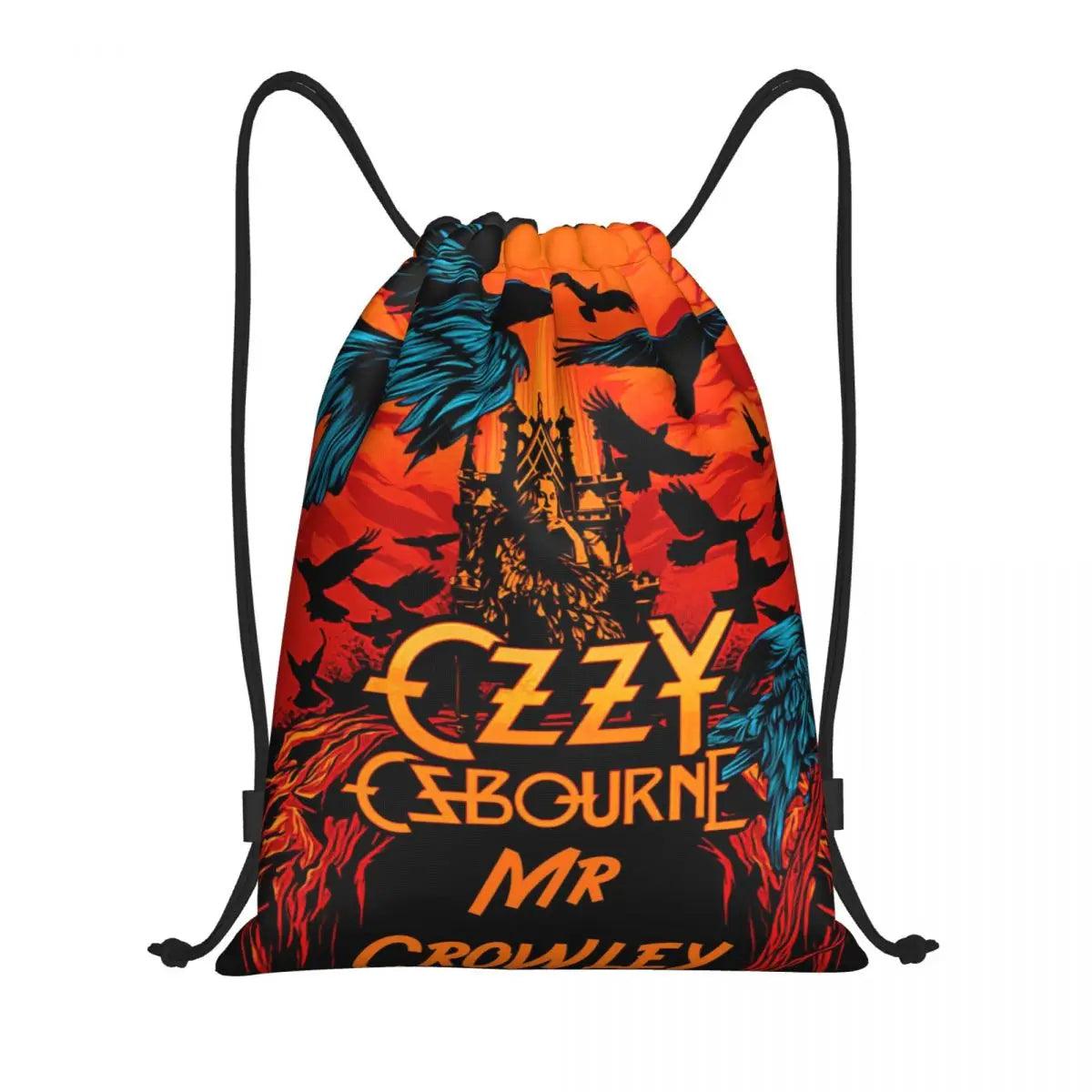 Ozzy Osbourne Drawstring Bags Women Men Foldable Gym Sports Sackpack Heavy Metal Band Rock Shopping Storage Backpacks - Lizard Vigilante