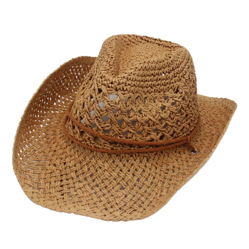 Vintage Western Cowboy Sun Hat Men Women Straw Hat Outdoor Travel  Ethnic Style Gift UV Protection Cap Chapeau Beach Hat - Premium  from Lizard Vigilante - Just $42.99! Shop now at Lizard Vigilante