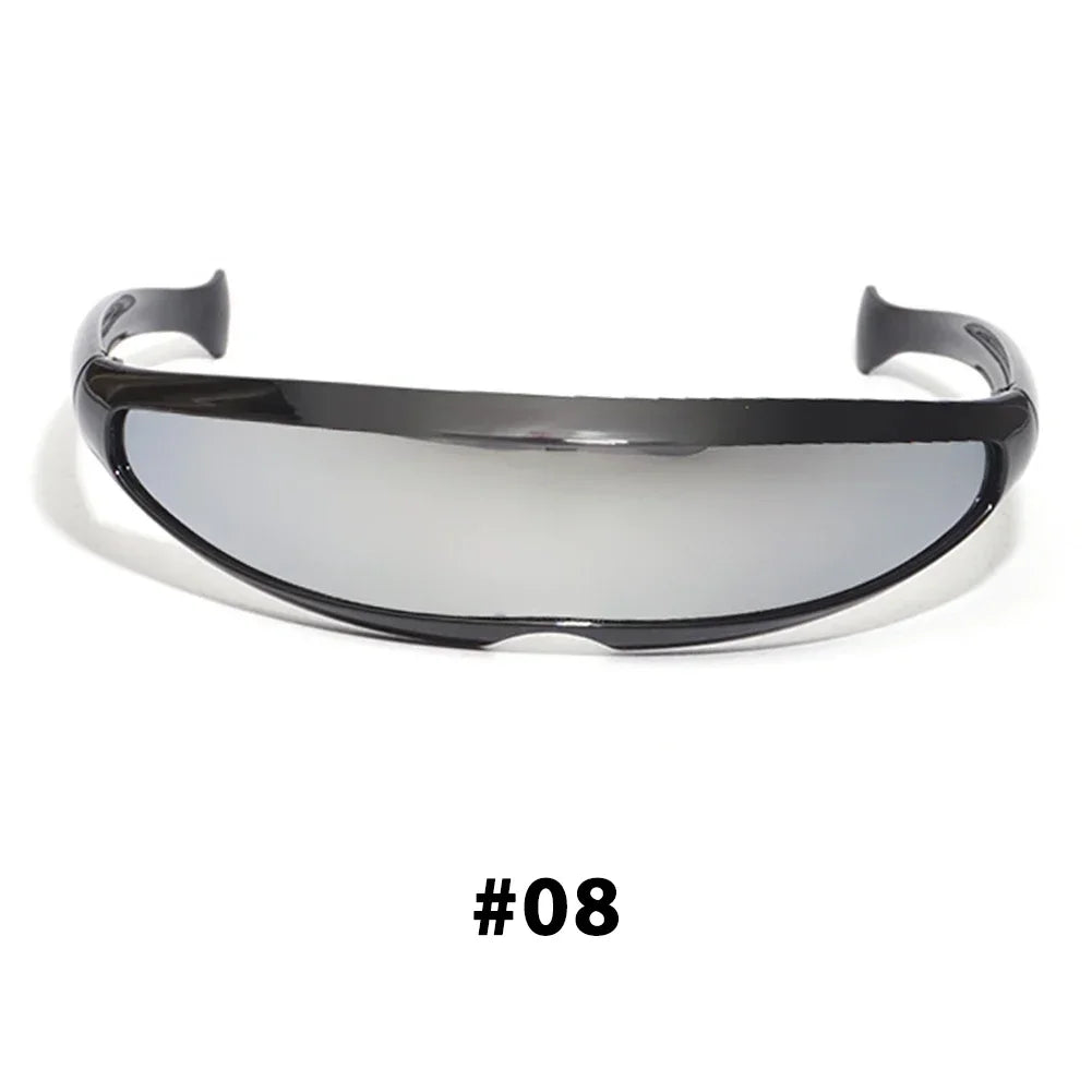 CYBERSTRIKE X1: Futuristic Cyclops Visor Sunglasses – UV400 Laser Lens Eyewear - Premium shades from Lizard Vigilante - Just $8.99! Shop now at Lizard Vigilante