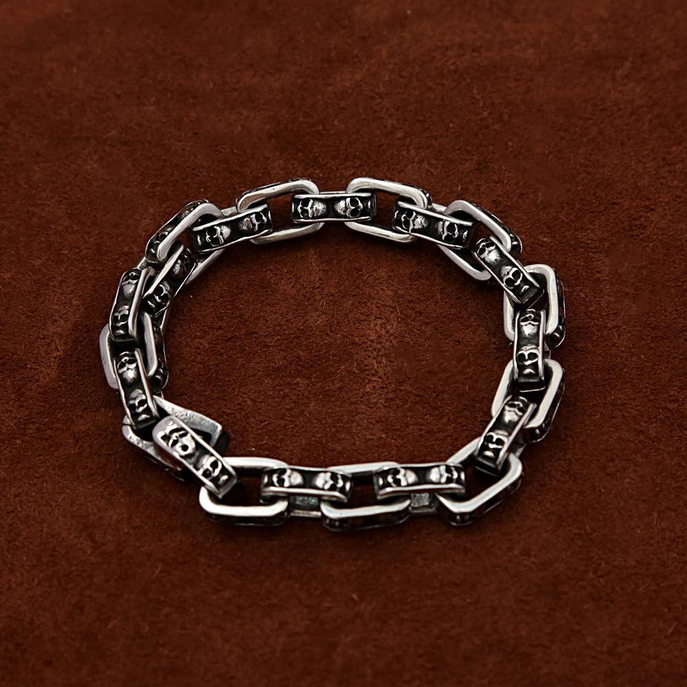 Punk Vintage Stainless Steel Skull Bracelet for Men Women Gothic Fashion Skull Bracelets Hip Hop Amulet Jewelry Gift Wholesale - Premium jewelry from Lizard Vigilante - Just $24.99! Shop now at Lizard Vigilante