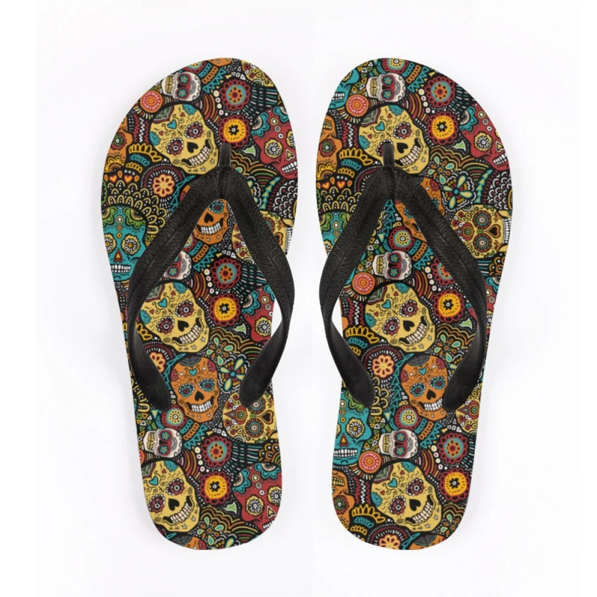 Men's Beach Skull Flip Flops Soft Non-Slip Summer Slippers Punk Hip Hop Sandals for Men & Boys - Premium sandals from Lizard Vigilante - Just $28.88! Shop now at Lizard Vigilante