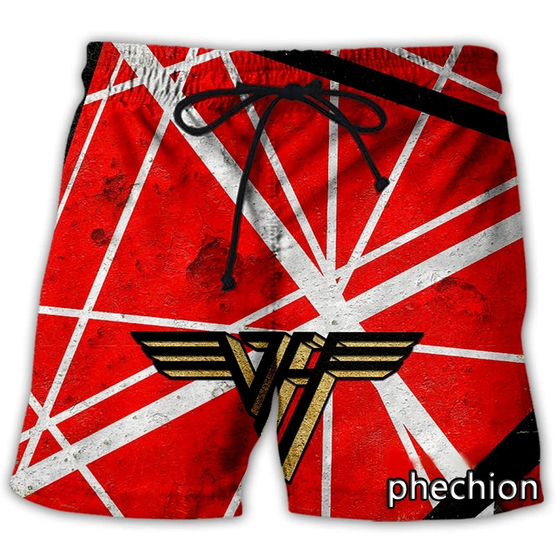 phechion New Fashion Men/Women Van Halen Band 3D Printed Casual Shorts Streetwear Men Loose Sporting Shorts L141 - Lizard Vigilante