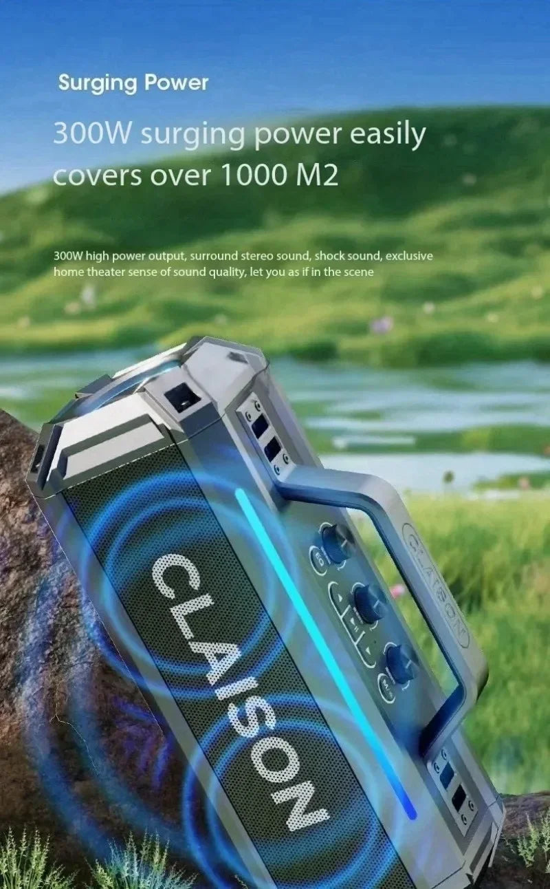 300W High-power Outdoor Wireless Bluetooth Speaker with Speaker Portable Ipx6 Waterproof Outdoors Loudspeaker for Party Outdoors
