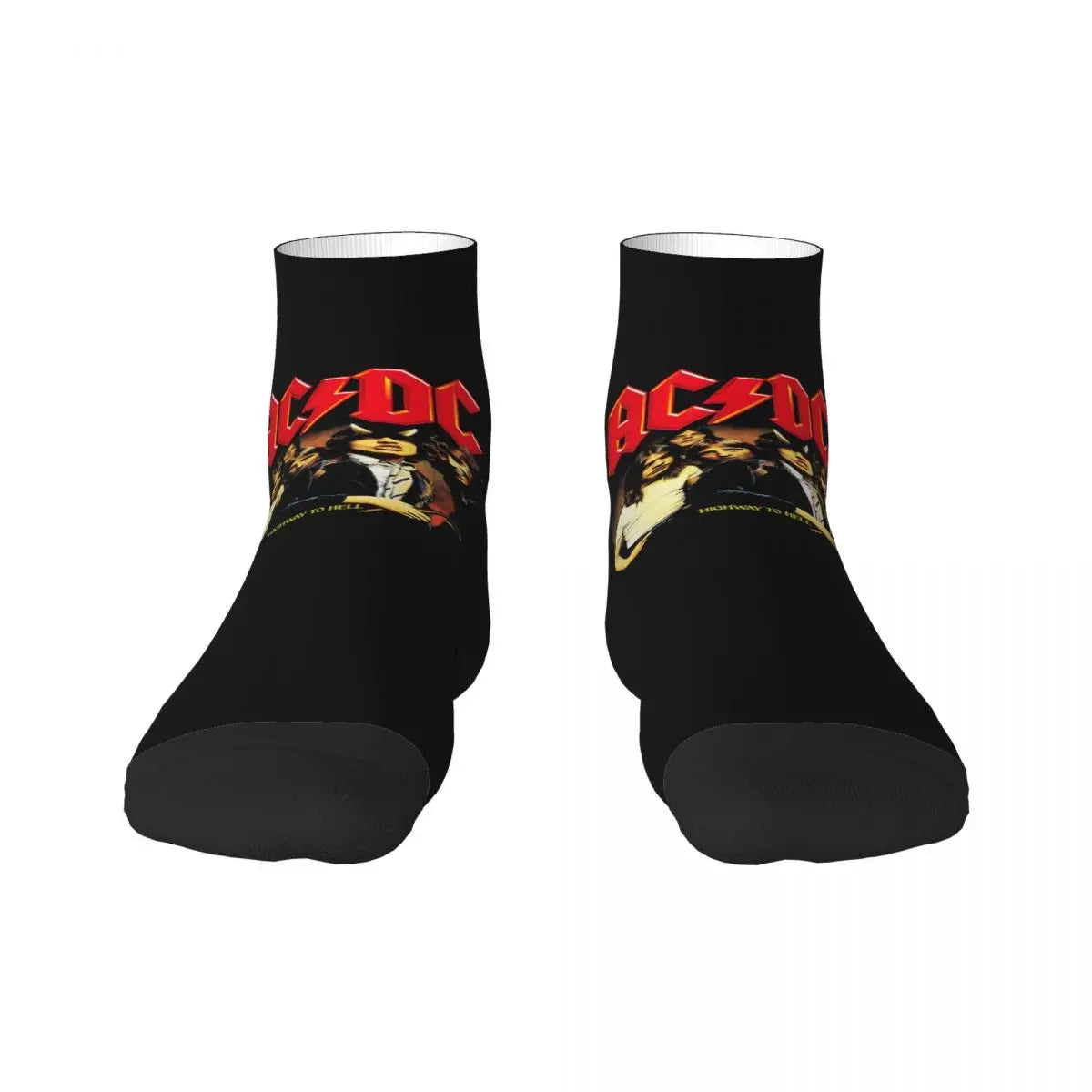 Heavy Metal AC DC Men Women Crew Socks Unisex Cool 3D Print Vintage Rock Dress Socks - Lizard Vigilante