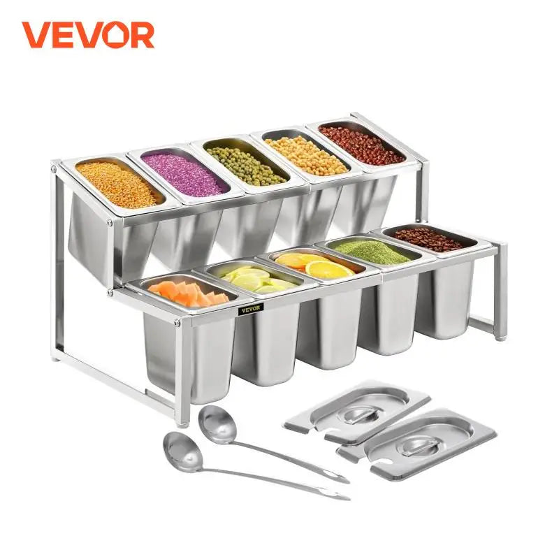 VEVOR Expandable Spice Rack Organizer – Adjustable Stainless Steel Shelf for Sauces, Ingredients & Fruits – Heavy Duty Kitchen Storage with 33 lbs Load Capacity - Premium spice rack from Lizard Vigilante - Just $199.88! Shop now at Lizard Vigilante