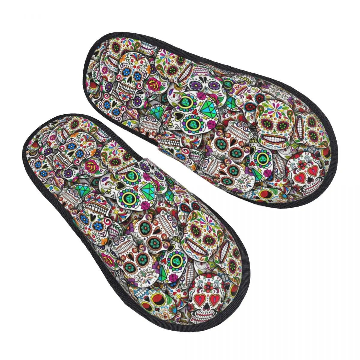 Rockabilly Skull Retro Classic Rock and Roll Slippers - Premium slippers from Lizard Vigilante - Just $23.88! Shop now at Lizard Vigilante