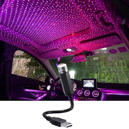 Mini LED Starry Sky Galaxy Projector USB Car Roof Night Light Adjustable Atmosphere Lamp