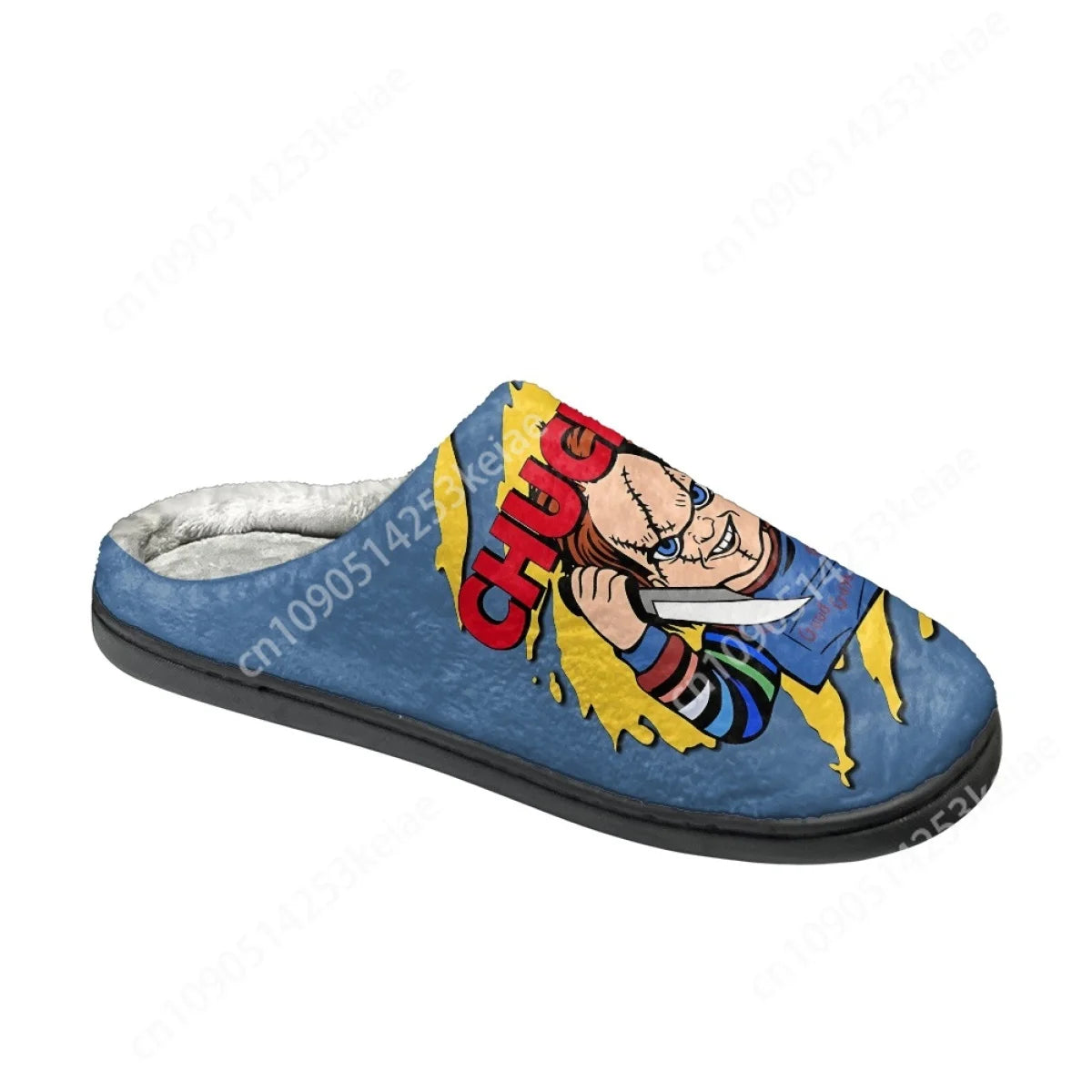 Horror Movie Killer Chucky™ Ladies Round Toe Plush Home Slippers – Cozy, Creepy, and Comfortably Warm - Premium slippers from Lizard Vigilante - Just $32.32! Shop now at Lizard Vigilante