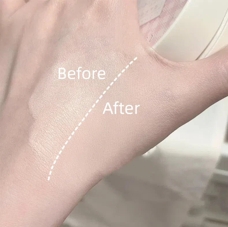 Matte Face Pressed Powder Oil Control Natural Full Coverage Moisturizing Whitening Foundation Cream Base Makeup 2 In 1 Cosmetic