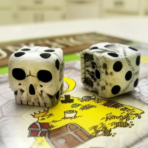 4Pcs Skull Dice 6-Sided Bone Unique Gift Gamer Great For Role Playing Board Game For Halloween - Premium dice from Lizard Vigilante - Just $16.88! Shop now at Lizard Vigilante