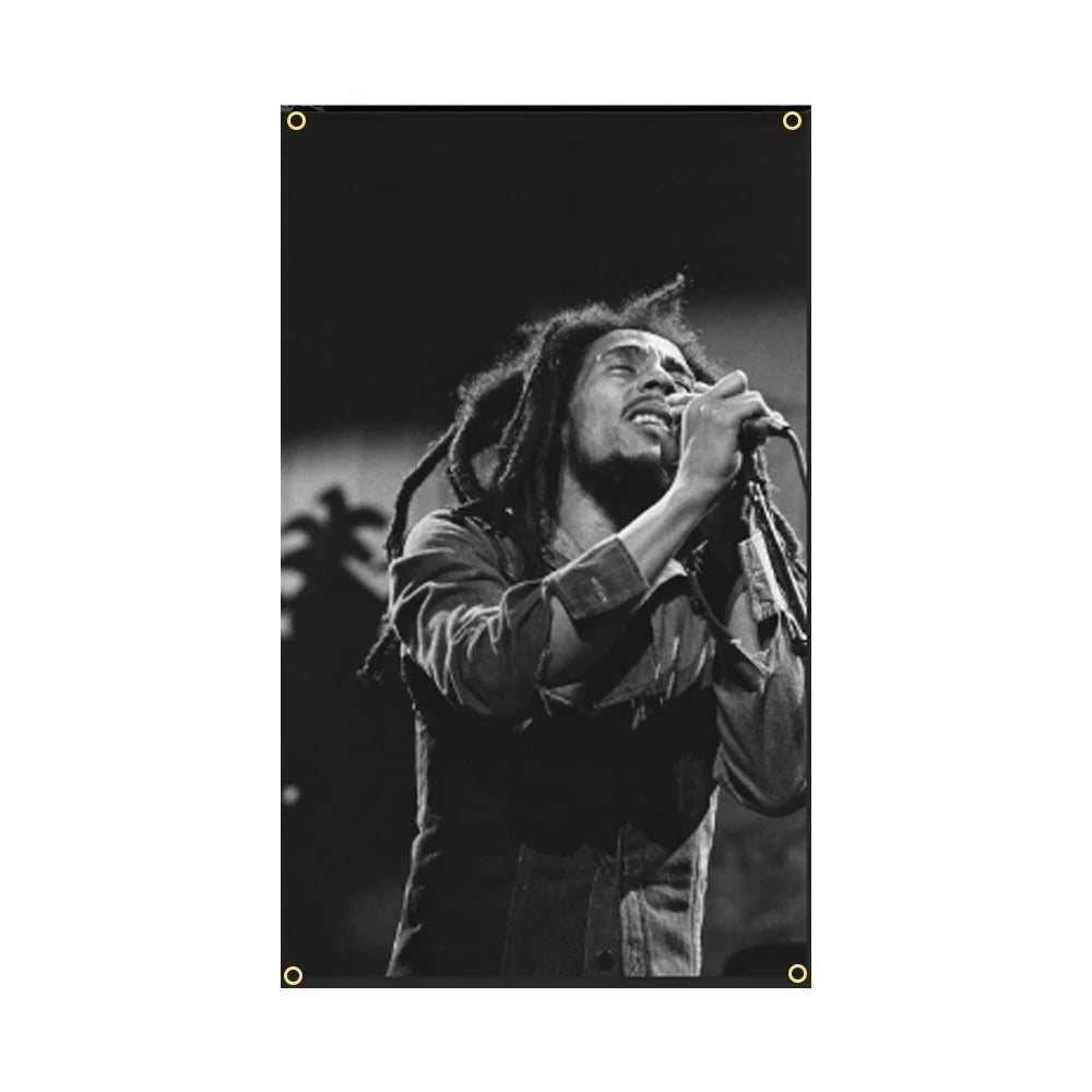 Bob Marley 3x5ft Music Banner | Reggae Jamaica Home Decoration Flag with 4 Grommets | Hanging Polyester Flag - Premium flag from Lizard Vigilante - Just $11.99! Shop now at Lizard Vigilante