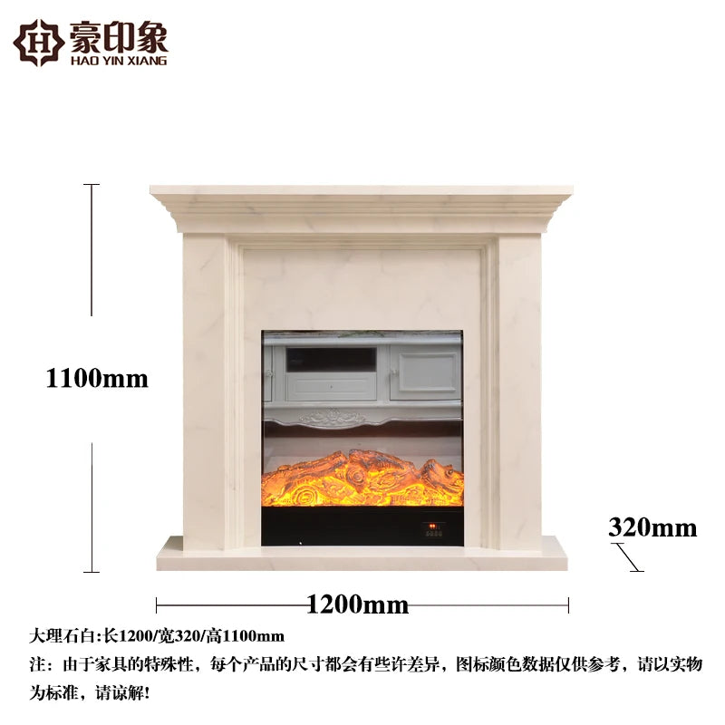 Fireplace Decoration Cabinet | Imitation Marble Heater | Electric Fireplace Core for Household Use | Stylish and Functional Home Decor - Premium fireplace from Lizard Vigilante - Just $1571.99! Shop now at Lizard Vigilante