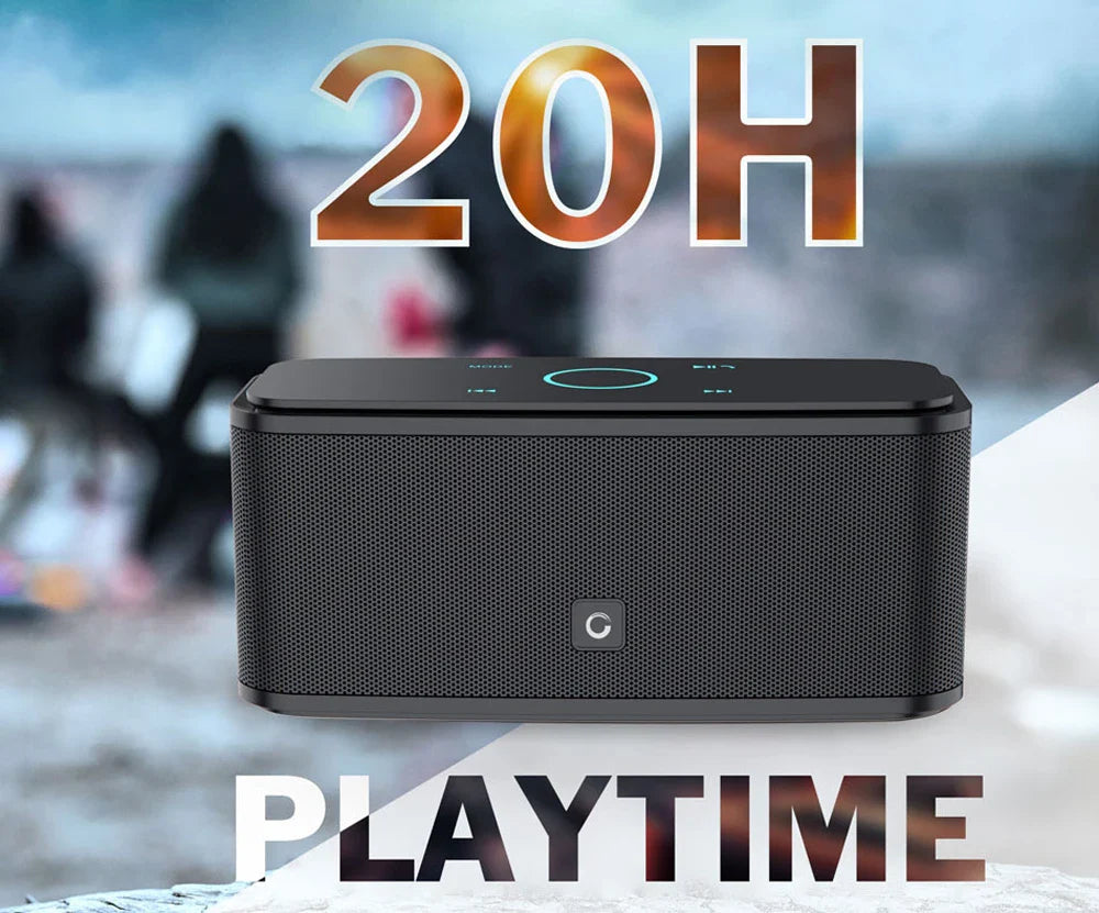 DOSS Wireless Bluetooth Speaker SoundBox BT 5.0 Touch Control Portable Music Sound Box 12W Stereo Sound IPX5 Waterproof Speakers