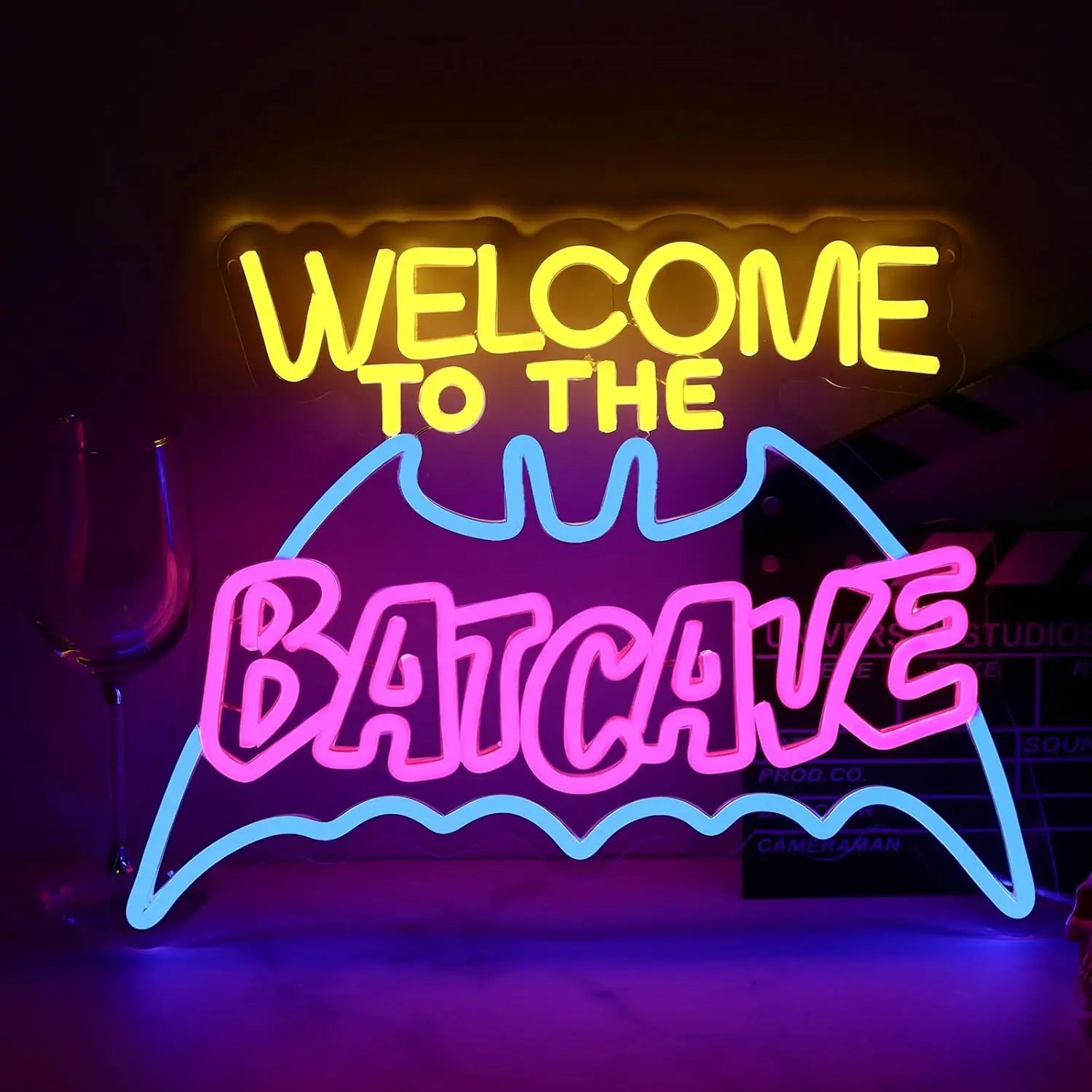 Bat Cave Neon Light Sign – Dimmable LED Neon Wall Decor for Parties, Clubs, and Man Caves - Premium neon sign from Lizard Vigilante - Just $58.88! Shop now at Lizard Vigilante