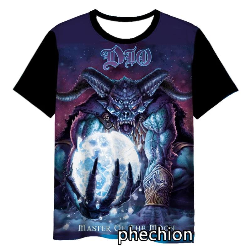 DIO Rock Metal God Rock 3D Print Short Sleeve T-Shirt Rest In Peace RIP Casual Hip Hop Summer T Shirt Tops - Premium  from Lizard Vigilante - Just $24.99! Shop now at Lizard Vigilante