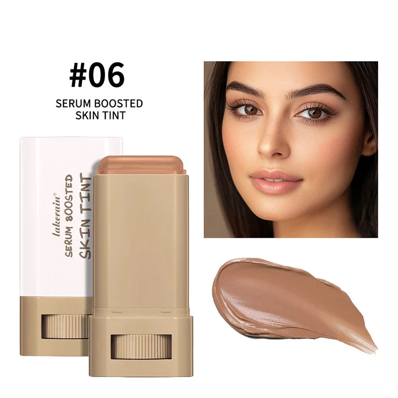 Foundation Balm Stick Serum Boost Skin Tint Foundation Stick Smooth Plumper Coverage Brighten Face Travel Foundation Makeup 2025