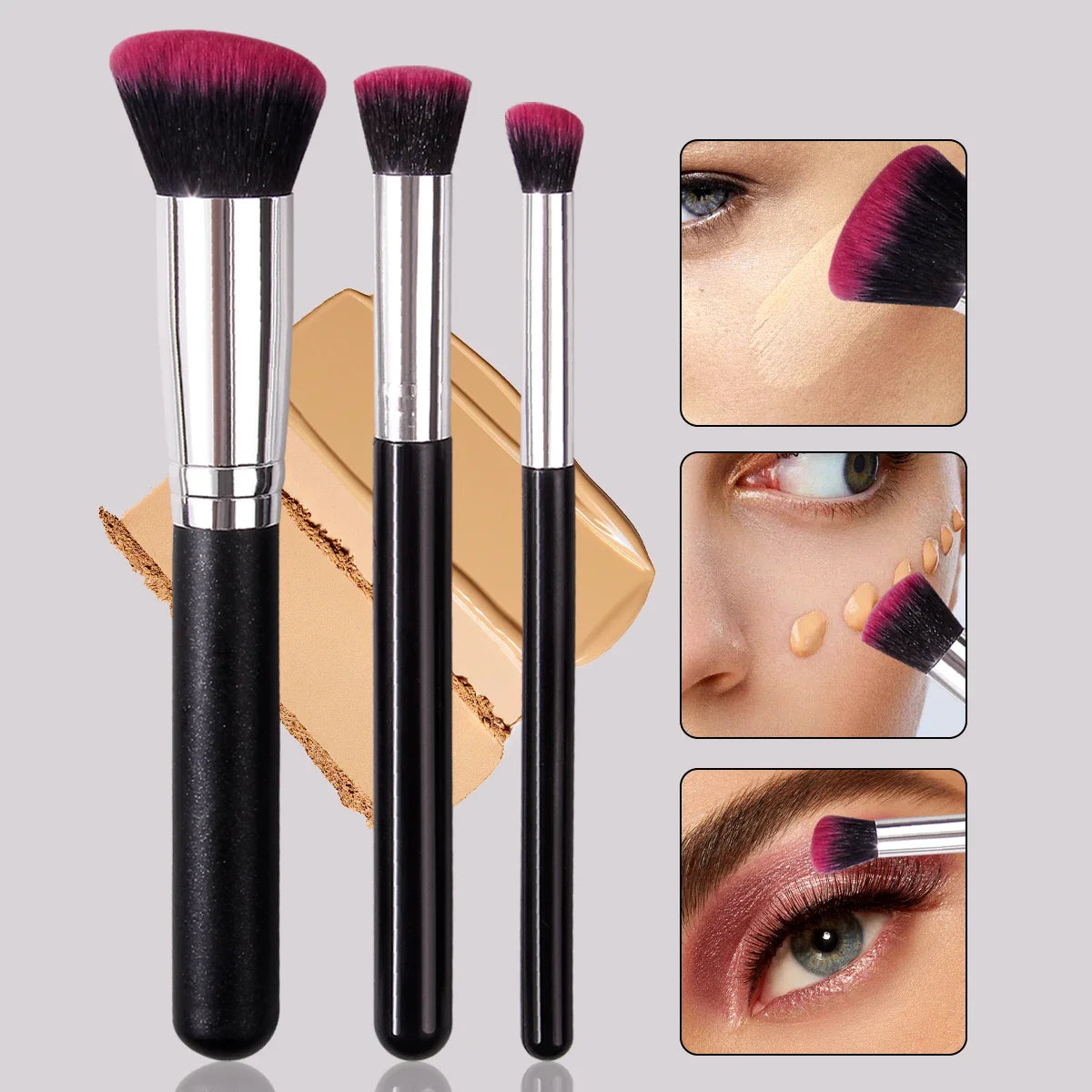 Foundation Concealer Brush, Premium Contour Blusher Brushes, Flawless Under Eye Dense Face Makeup Brush For Blending