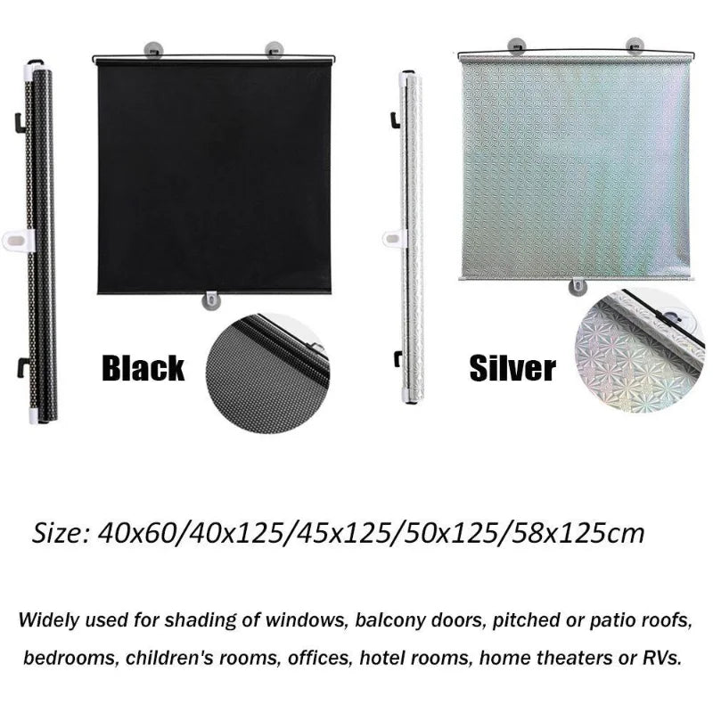 Universal Roller Blinds Suction Cup Sunshade Nail-free Blackout Curtain Car Bedroom Kitchen Office Window Sun-shading Curtains - Premium  from Lizard Vigilante - Just $5.99! Shop now at Lizard Vigilante