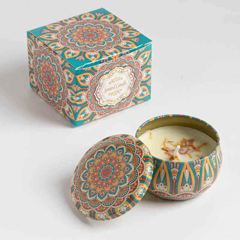 Osmanthus Gardenia Fragrance Candles with Petals Small Romantic Fragrance Candles for Girls' Birthday Gifts Home Aromatherapy