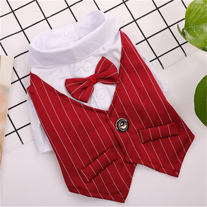 Dog Tuxedo Dog Suit Puppy Pet Tuxedo Wedding Party Costume Dog Prince Bow Tie Shirt Formal Dog Weeding Attire Dogs Cats Clothes - Premium  from Lizard Vigilante - Just $6.99! Shop now at Lizard Vigilante