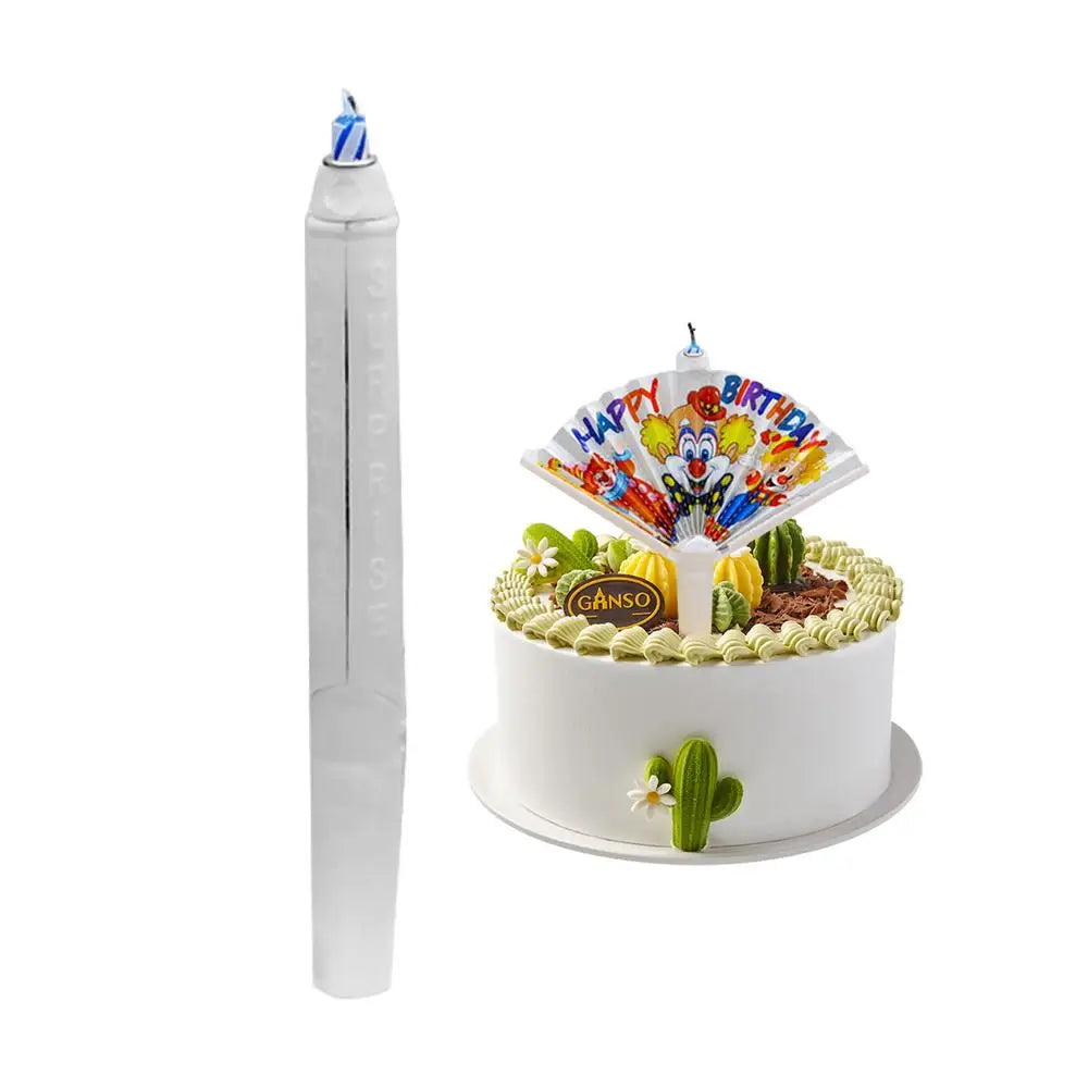 Happy Birthday Candle Fan-Shaped Birthday Candle Supplies Birthday Cake Candle Decor Funny Candles for Decorating Birthday Theme