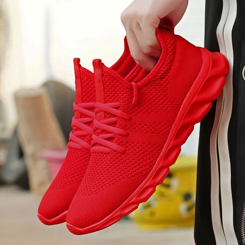 Fujeak Men's Running Shoes Non-slip Knitting Mesh Breathable Shoes Men Sneakers Male Casual Jogging Men Sport Shoes Zapatos - Premium  from Lizard Vigilante - Just $21.99! Shop now at Lizard Vigilante