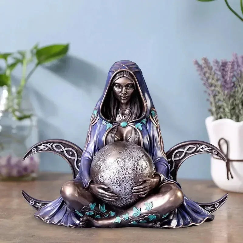 Gaia Earth Goddess Statue Resin Sculpture Craft Garden Decoration Gift Home Desktop Decoration Home Decoration