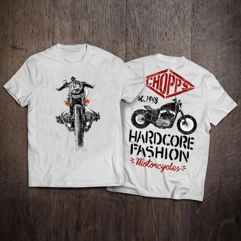 Motorcycle T Shirt for Men Hip Hop Man Tee Shirts Muscles Streetwear Rock Clothing Goth Grunge No Logo Gym Party Katoen Chic Top - Premium t-shirt from Lizard Vigilante - Just $28.99! Shop now at Lizard Vigilante