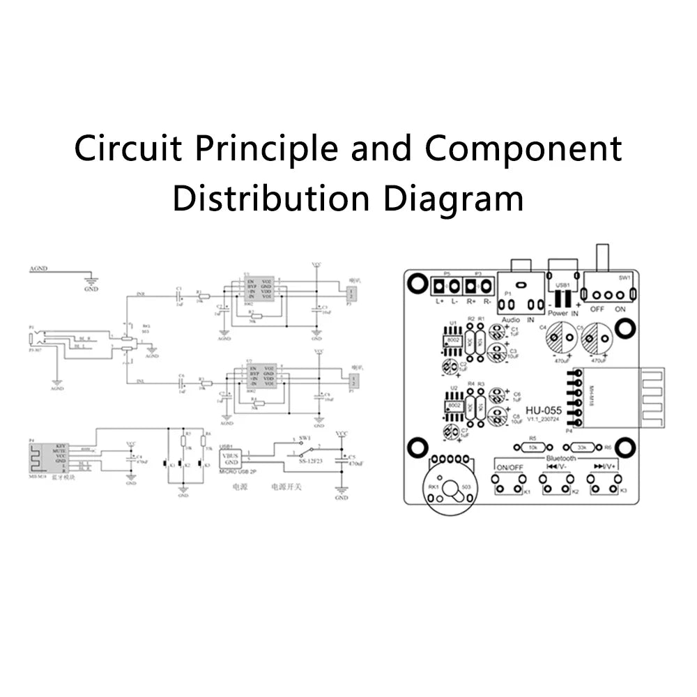 DIY Bluetooth Speaker Kit Soldering Project USB Mini Home Stereo Sound Amplifier DIY Electronic Kits for Soldering Practice