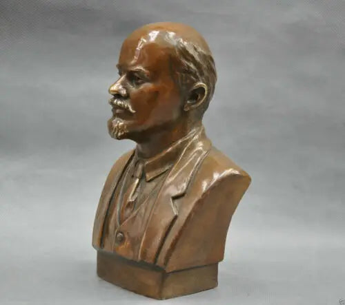 7'' Soviet Leader Vladimir Ilyich Ulyanov Lenin Bust Bronze Statue