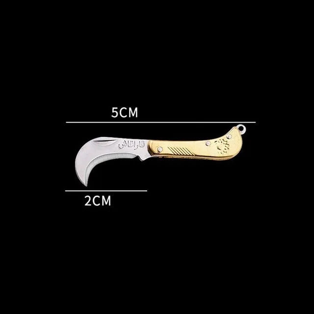 Mini Brass Folding Knife Sharp Delicate Knife Gift Outdoor Carry Key Chain Pendant Pocket Knife Self-defence Delivery Tools - Premium  from Lizard Vigilante - Just $5.99! Shop now at Lizard Vigilante