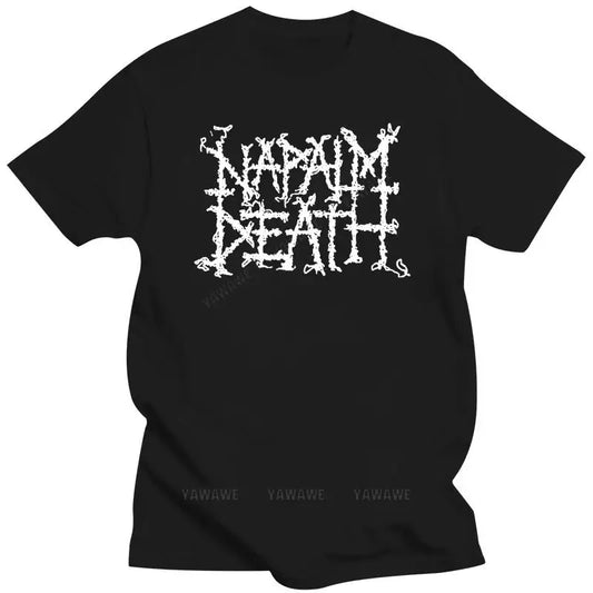 NAPALM DEATH Old Logo Band T-Shirt - Heavy Metal Fashion for Men - Premium T-Shirts from Lizard Vigilante - Just $23.88! Shop now at Lizard Vigilante