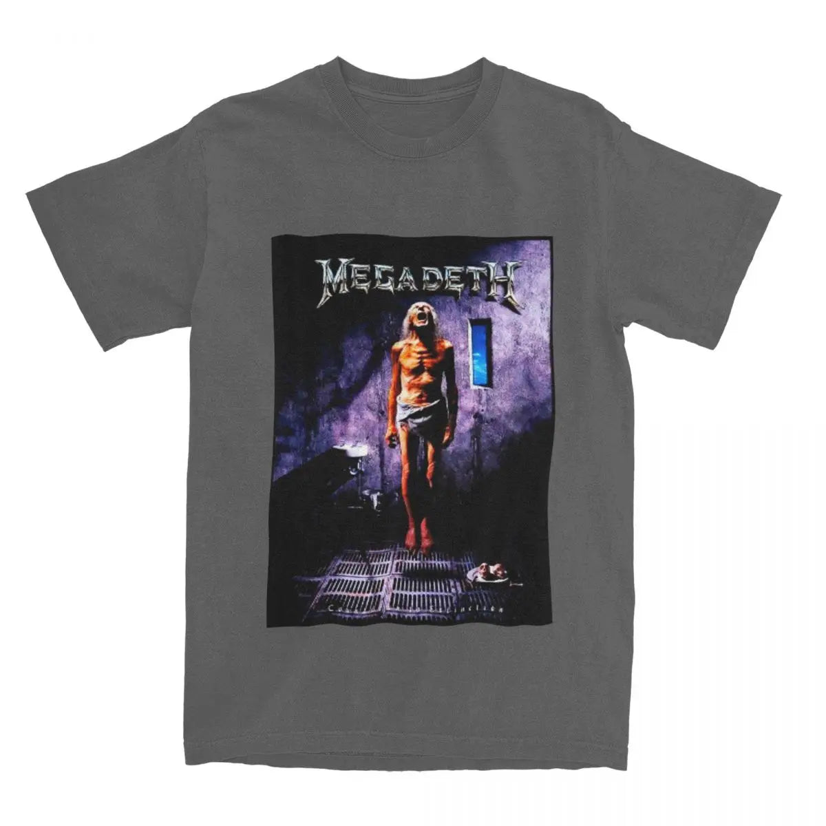 Men’s Casual Megadeth Band T-Shirt – Cotton Crewneck Short Sleeve Tee | Summer Music Graphic Shirt - Premium t-shirt from Lizard Vigilante - Just $23.88! Shop now at Lizard Vigilante