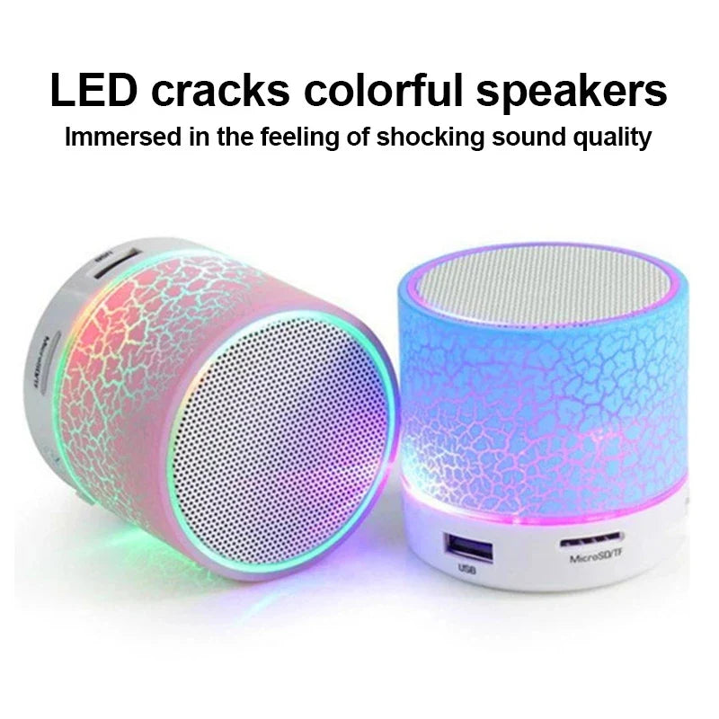 Bluetooth Speaker Mini Wireless Loudspeaker Crack LED TF Card USB Subwoofer Portable MP3 Sound Wireless Speaker for Smart Phone