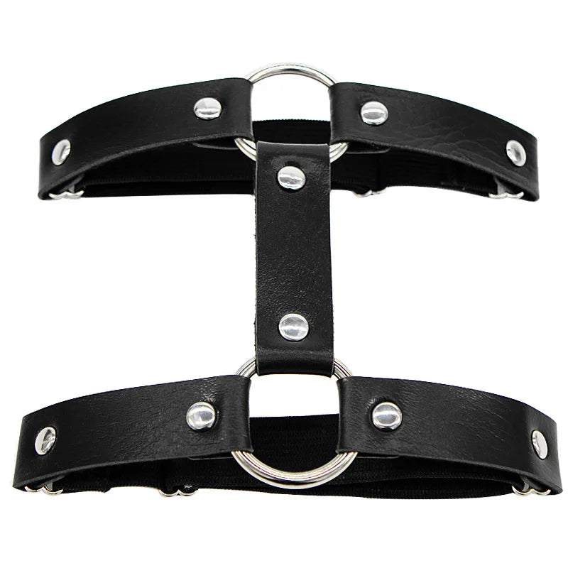 Sexy Punk Leather Garter Belt - Edgy and Alluring - Premium garter belt from Lizard Vigilante - Just $19.88! Shop now at Lizard Vigilante