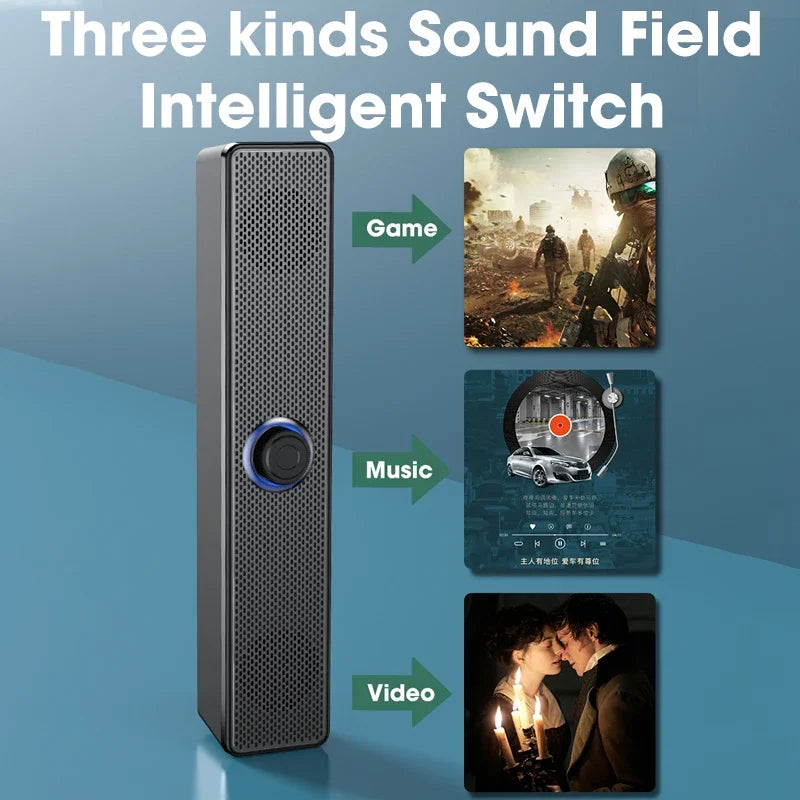 Senbossi Home Theater Bluetooth Soundbar – Wired & Wireless 3D Stereo Soundbar for TV, PC, Laptop, and Gaming with USB Power and Deep Bass - Premium soundbar from Lizard Vigilante - Just $22.88! Shop now at Lizard Vigilante