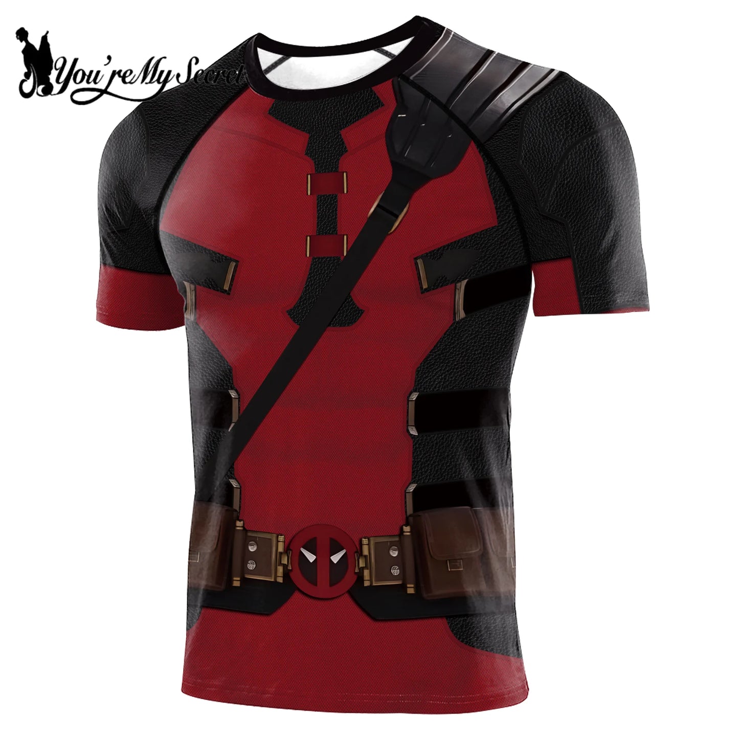 Wolverine Deadpool Superhero Compression Shirt – Men's Cosplay Costume for Halloween and Parties - Premium tee from Lizard Vigilante - Just $31.08! Shop now at Lizard Vigilante